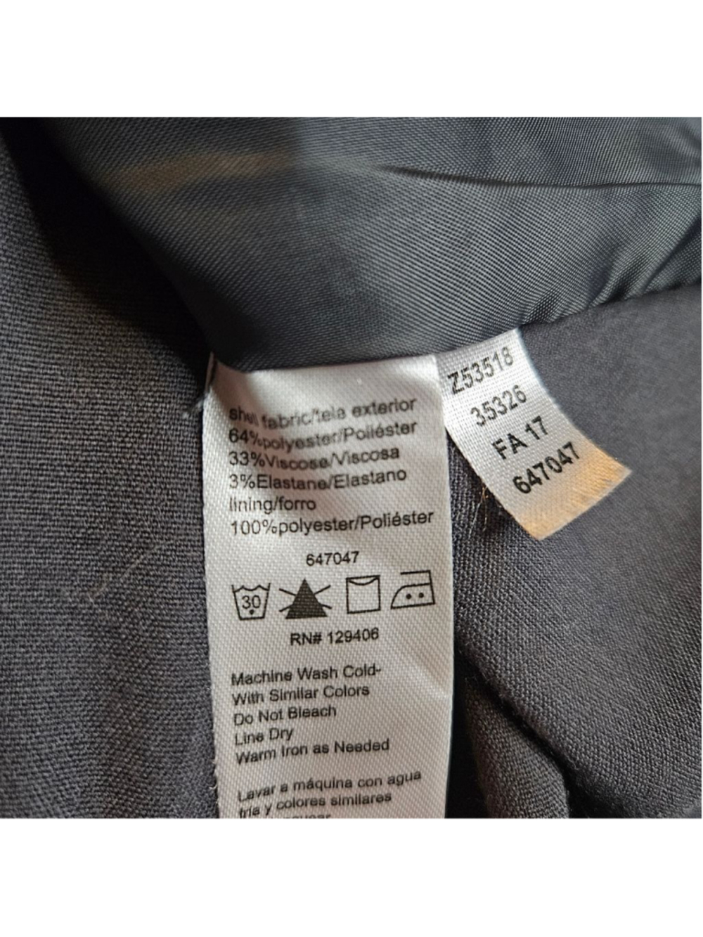 VENUS 8 Gray High Low Peplum Ruffle Back Blazer - Picture 4 of 10